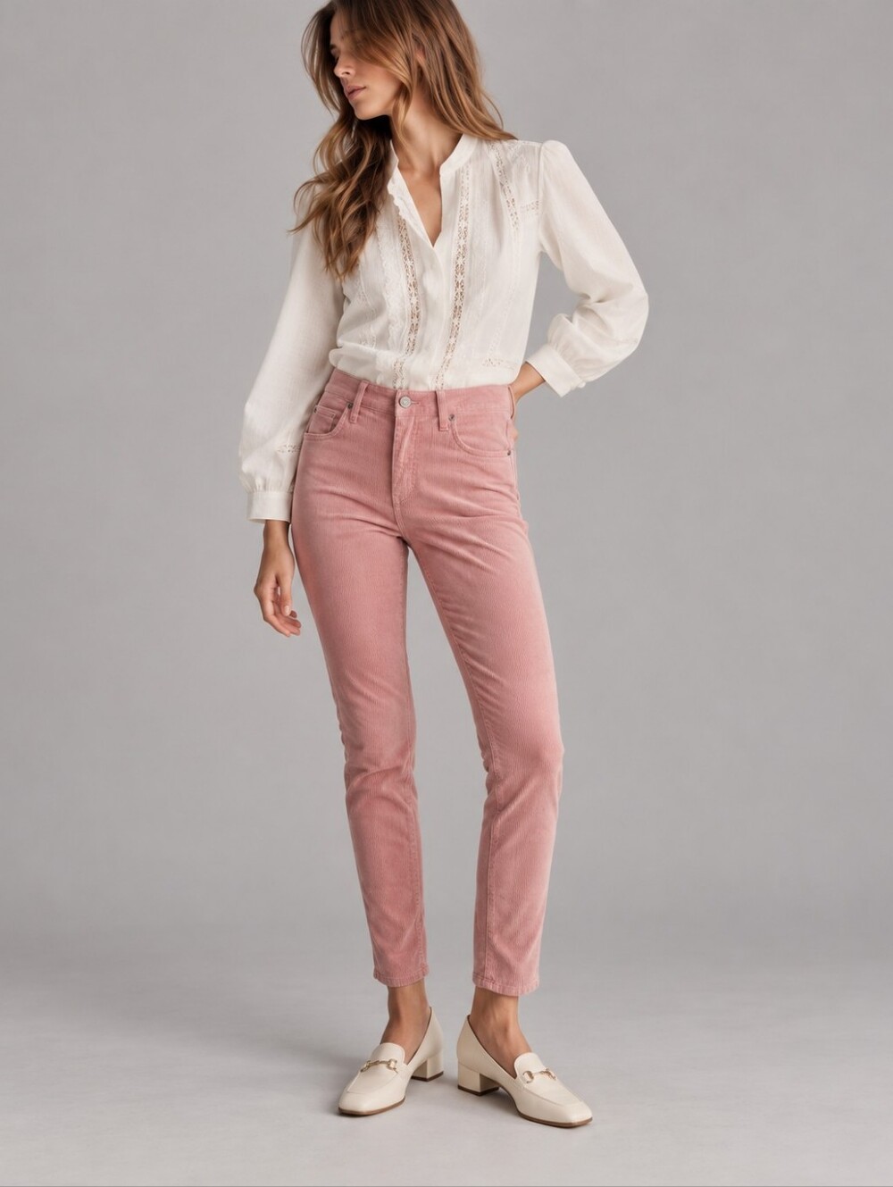 Kut From The Kloth Diana Pink Corduroy Fab Ab Skinny Pants Womens Size 6